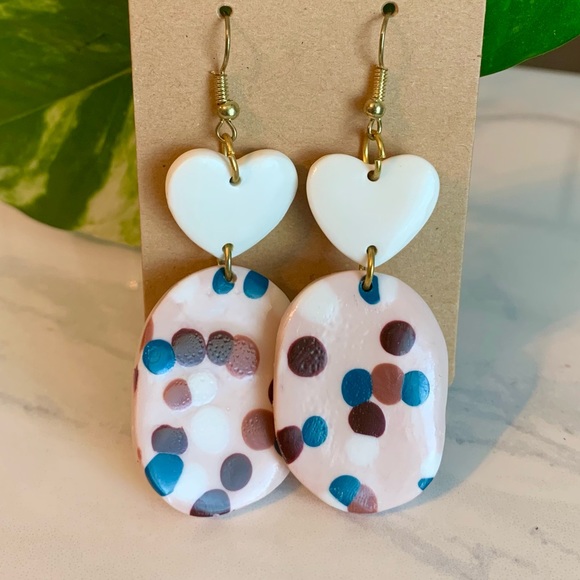 Handmade polymer Clay earrings - Picture 2 of 2